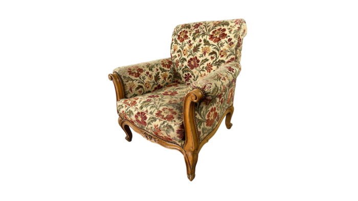 Location fauteuil tissu fleurs vintage pour les événements