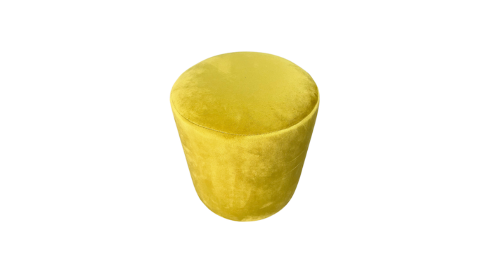 Location pouf velours jaune moutarde pour les événements