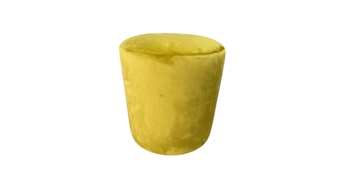 Location pouf velours jaune moutarde pour les événements