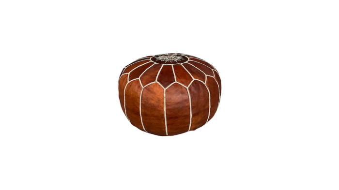 Location pouf cuir marron événements, décor 1001 nuit, décoration orientale