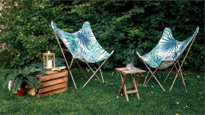 Location fauteuils tropicaux événements, location fauteuil papillon événement, location décoration thème été, summer party