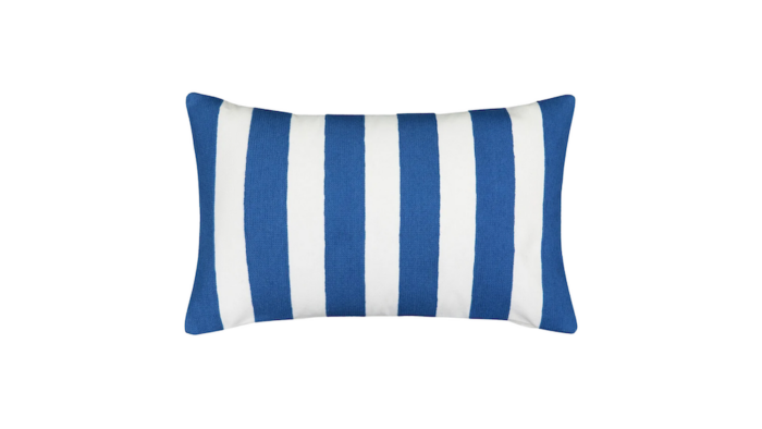 Location coussin rayures bleues, location coussin événements d'été, location décoration événements