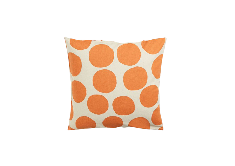 Location coussin pois oranges, location événement été, location décoration événements et mariages