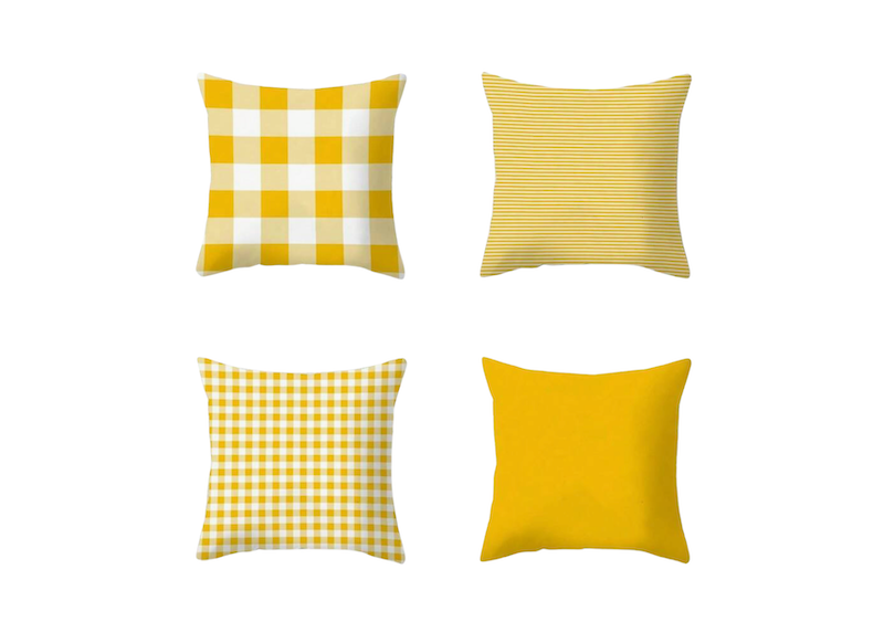 Location coussin motif jaune événements, location coussin vichy jaune événements, location coussin rayures jaunes événements, location coussins événements, location décoration événements, mariages et séminaires, location décoration pour événements en normandie, location décoration pour événements à Paris, location décoration pour événements en région parisienne