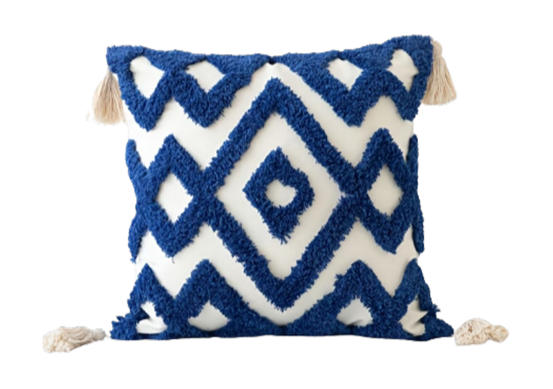 Location coussin tufté bleu événements, location coussin motifs ethniques bleu foncé événements, location coussins événements, location décoration événements, mariages et séminaires, location décoration pour événements en normandie, location décoration pour événements à Paris, location décoration pour événements en région parisienne
